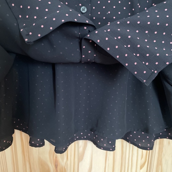 H&M long sleeve polka dot button up dress - Picture 6 of 7